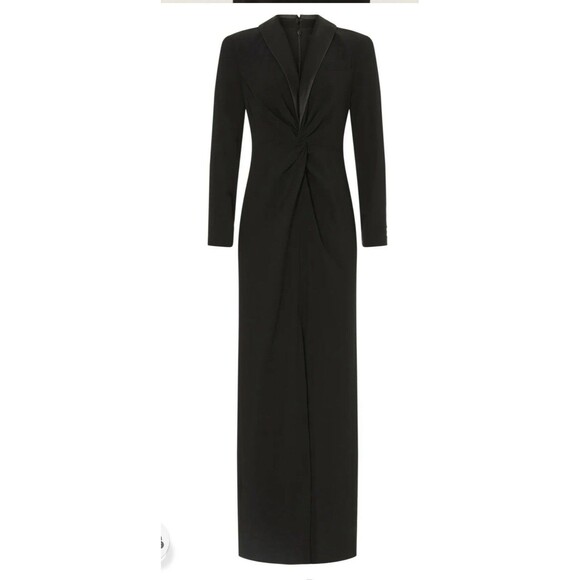 Lauren Ralph Lauren Tuxedo Style Column Gown Size 10 - Picture 6 of 12